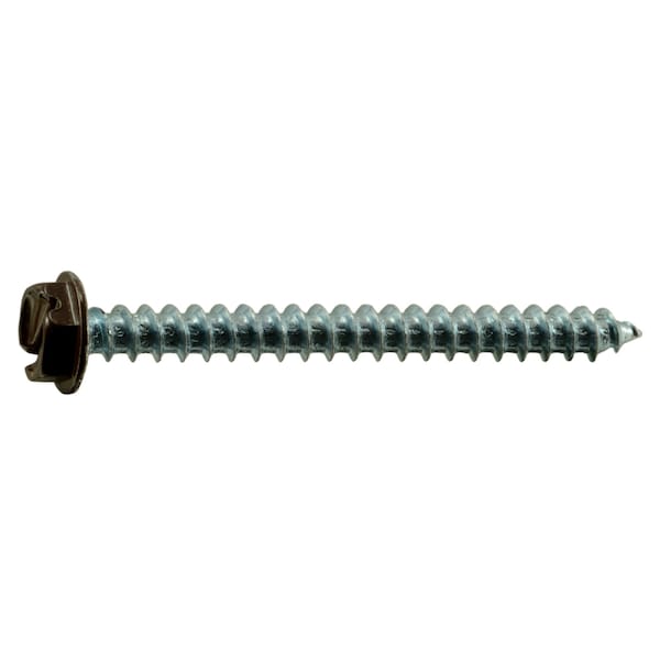 Midwest Fastener Sheet Metal Screw, #10 x 2 in, Painted Steel Hex Head Slotted Drive, 15 PK 37994 - main